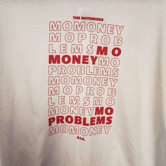 The Notorious Big White Red Money Problems Crop Top Size Large - Picture 4 of 5